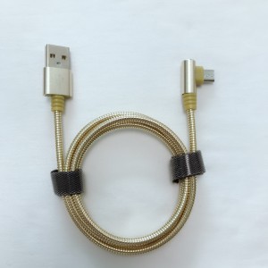Kabel USB 2.0 z metalową rurką Ładowanie Okrągła aluminiowa obudowa Kabel USB do micro USB, typu C, ładowanie i synchronizacja błyskawicy iPhone'a