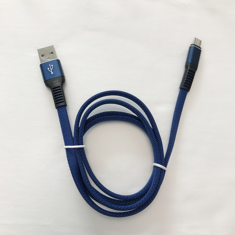 Pleciona szybka ładowarka Płaska aluminiowa obudowa Elastyczny zginanie Nieplączący się Kabel USB do transmisji danych dla micro USB, typu C, błyskawica do ładowania i synchronizacji iPhone'a