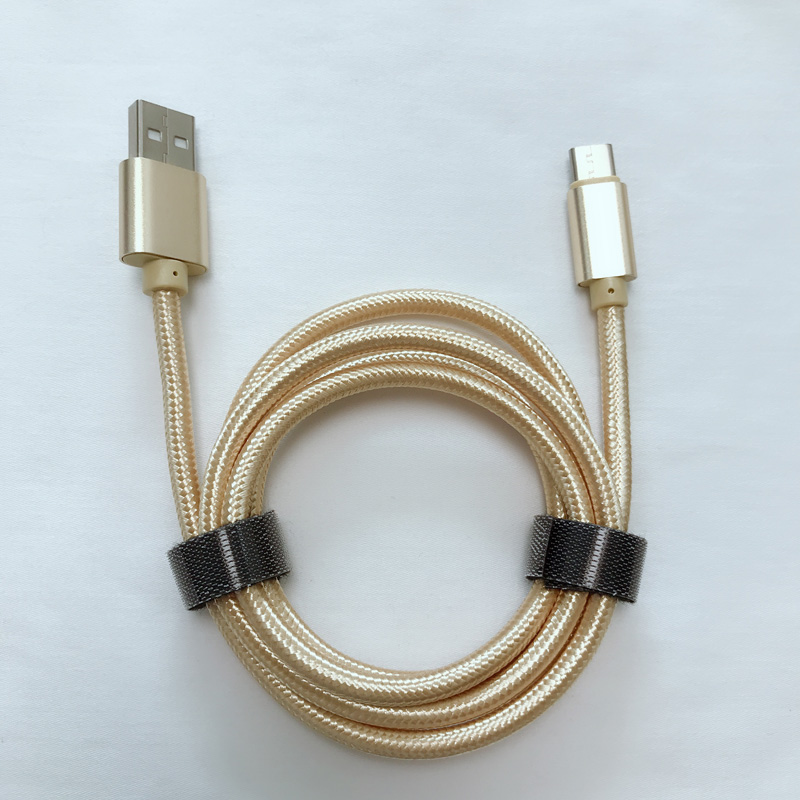 Dobra cena Pleciona szybka ładowarka Okrągła aluminiowa obudowa Kabel USB do transmisji danych dla micro USB, typu C, błyskawica do ładowania i synchronizacji iPhone'a