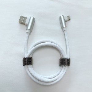 Podwójny, prostokątny, pleciony, szybkie ładowanie, okrągła aluminiowa obudowa Kabel USB do transmisji danych do micro USB, typu C, błyskawica do ładowania i synchronizacji iPhone'a